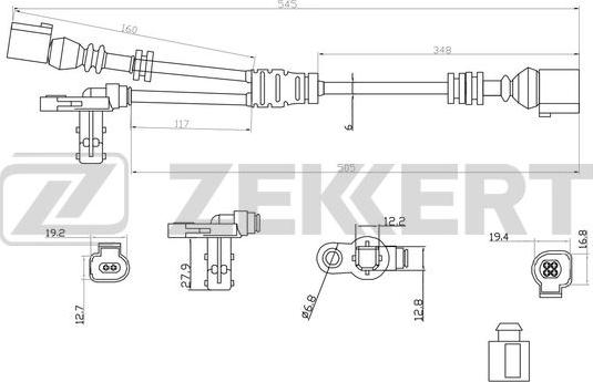 Zekkert SE-6063 - Датчик, обороти на колелото vvparts.bg