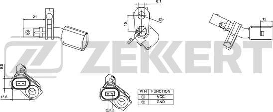 Zekkert SE-6012 - Датчик, обороти на колелото vvparts.bg