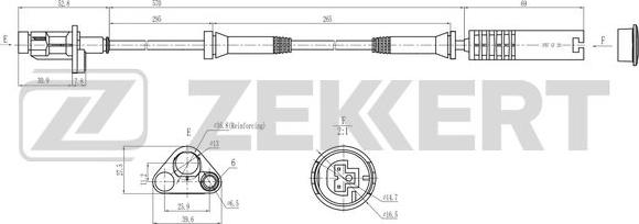 Zekkert SE-6196 - Датчик, обороти на колелото vvparts.bg