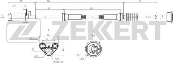 Zekkert SE-6185 - Датчик, обороти на колелото vvparts.bg