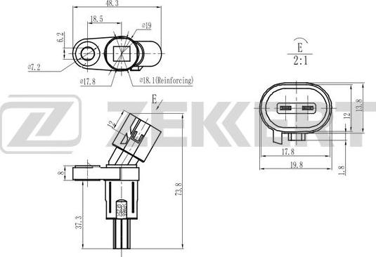 Zekkert SE-6180 - Датчик, обороти на колелото vvparts.bg