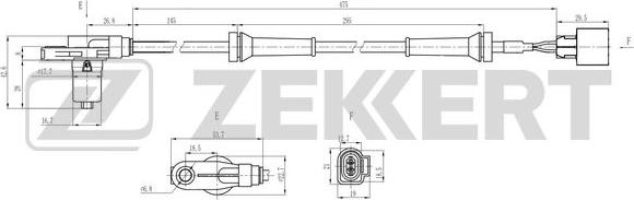 Zekkert SE-6204 - Датчик, обороти на колелото vvparts.bg