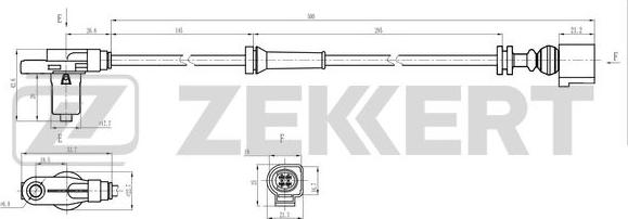 Zekkert SE-6237 - Датчик, обороти на колелото vvparts.bg