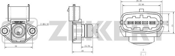 Zekkert SE-1056 - Датчик, налчгане във всмукателните тръби vvparts.bg