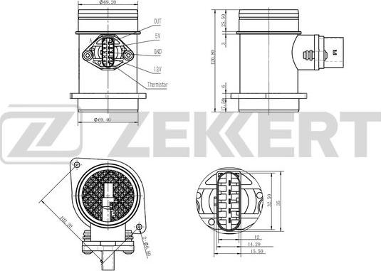 Zekkert SE-1024 - Въздухомер-измерител на масата на въздуха vvparts.bg