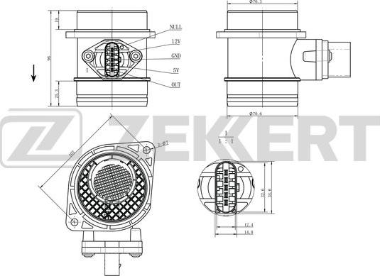 Zekkert SE-1070 - Датчик, налчгане във всмукателните тръби vvparts.bg