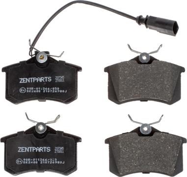 ZENTPARTS Z07345 - Комплект спирачно феродо, дискови спирачки vvparts.bg