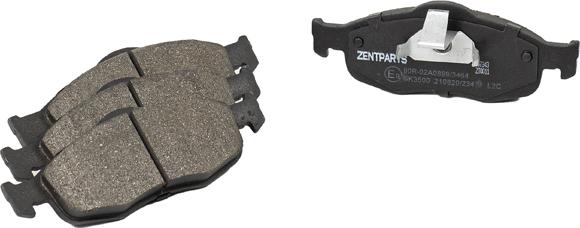 ZENTPARTS Z07343 - Комплект спирачно феродо, дискови спирачки vvparts.bg