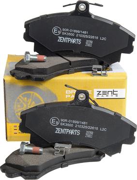 ZENTPARTS Z07358 - Комплект спирачно феродо, дискови спирачки vvparts.bg