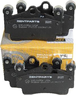 ZENTPARTS Z07308 - Комплект спирачно феродо, дискови спирачки vvparts.bg