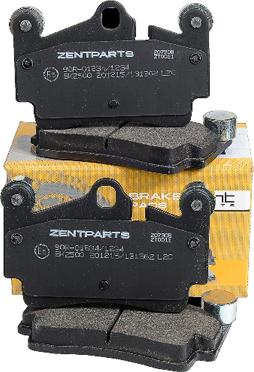 ZENTPARTS Z07308 - Комплект спирачно феродо, дискови спирачки vvparts.bg