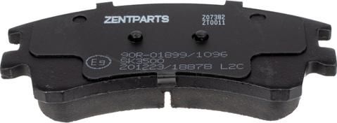 ZENTPARTS Z07382 - Комплект спирачно феродо, дискови спирачки vvparts.bg