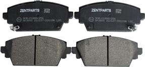 ZENTPARTS Z07334 - Комплект спирачно феродо, дискови спирачки vvparts.bg