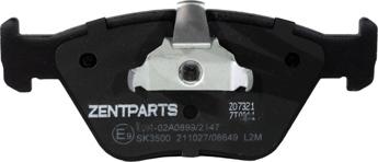 ZENTPARTS Z07321 - Комплект спирачно феродо, дискови спирачки vvparts.bg
