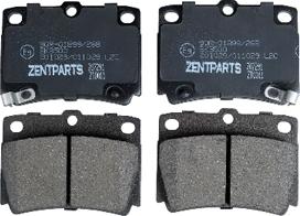 ZENTPARTS Z07291 - Комплект спирачно феродо, дискови спирачки vvparts.bg