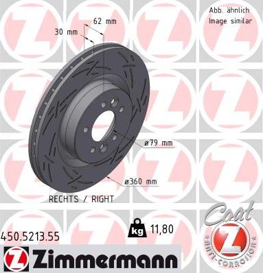 Zimmermann 450.5213.55 - Спирачен диск vvparts.bg