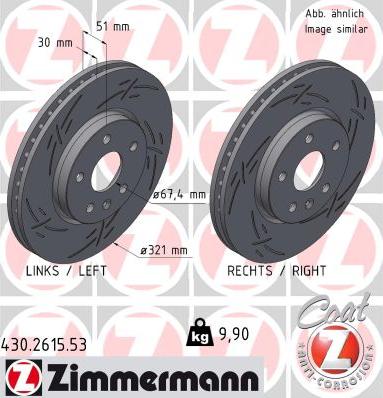 Zimmermann 430.2615.53 - Спирачен диск vvparts.bg