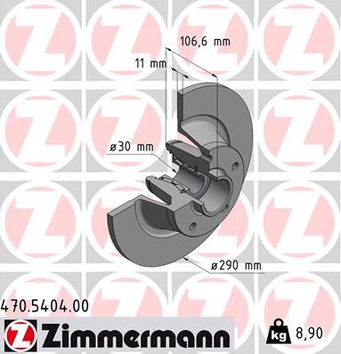 Zimmermann 470.5404.00 - Спирачен диск vvparts.bg