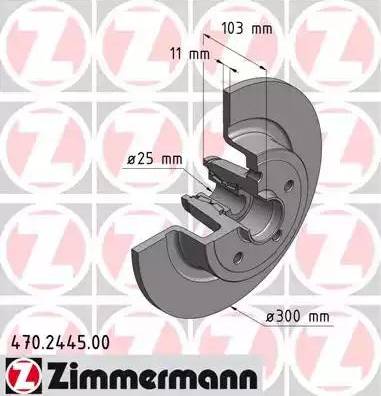 Zimmermann 470.2445.00 - Спирачен диск vvparts.bg