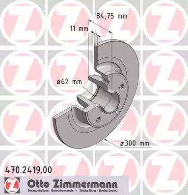 Zimmermann 470.2419.00 - Спирачен диск vvparts.bg