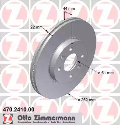 Zimmermann 470.2410.00 - Спирачен диск vvparts.bg