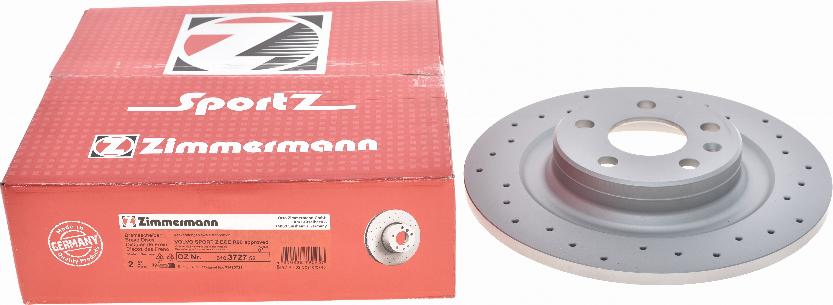 Zimmermann 610.3727.52 - Спирачен диск vvparts.bg