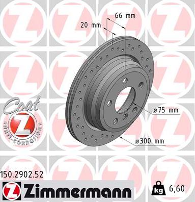 Zimmermann 150.2902.52 - Спирачен диск vvparts.bg