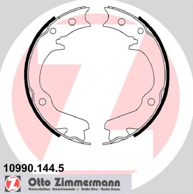 Zimmermann 10990.144.5 - Комплект спирачна челюст, ръчна спирачка vvparts.bg