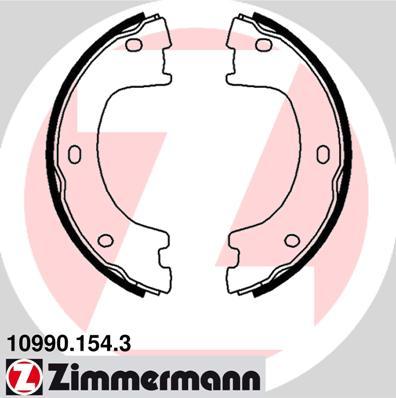 Zimmermann 10990.154.3 - Комплект спирачна челюст, ръчна спирачка vvparts.bg