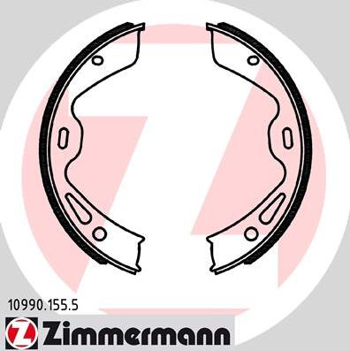 Zimmermann 10990.155.5 - Комплект спирачна челюст, ръчна спирачка vvparts.bg