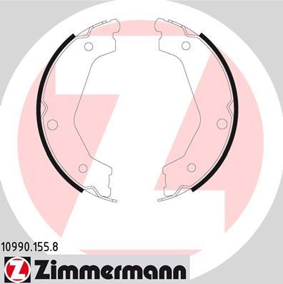 Zimmermann 10990.155.8 - Комплект спирачна челюст, ръчна спирачка vvparts.bg