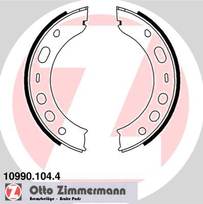 Zimmermann 10990.104.4 - Комплект спирачна челюст, ръчна спирачка vvparts.bg