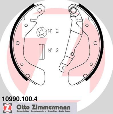 Zimmermann 10990.100.4 - Комплект спирачна челюст vvparts.bg
