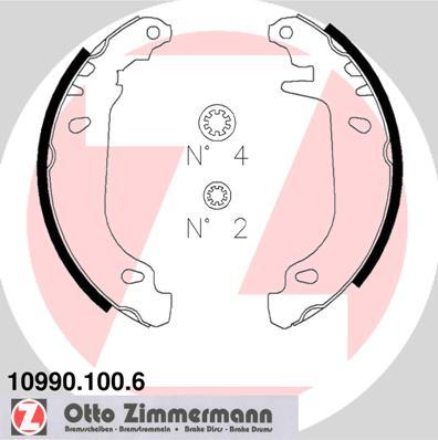 Zimmermann 10990.100.6 - Комплект спирачна челюст vvparts.bg