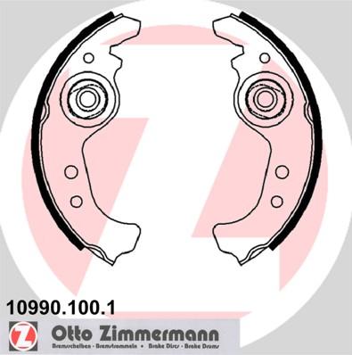Zimmermann 10990.100.1 - Комплект спирачна челюст vvparts.bg