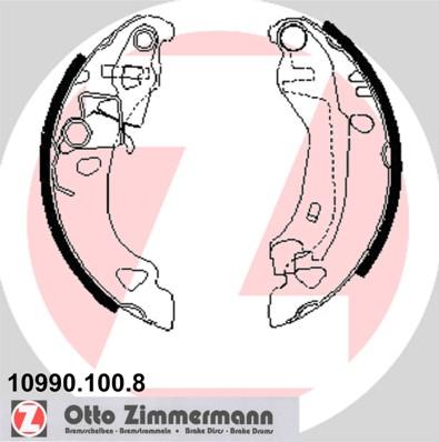 Zimmermann 10990.100.8 - Комплект спирачна челюст vvparts.bg