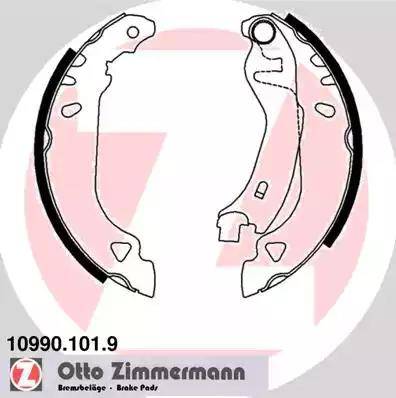 Zimmermann 10990.101.9 - Комплект спирачна челюст vvparts.bg