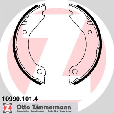 Zimmermann 10990.101.4 - Комплект спирачна челюст, ръчна спирачка vvparts.bg