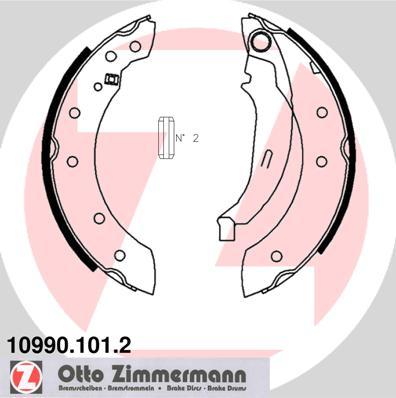 Zimmermann 10990.101.2 - Комплект спирачна челюст vvparts.bg