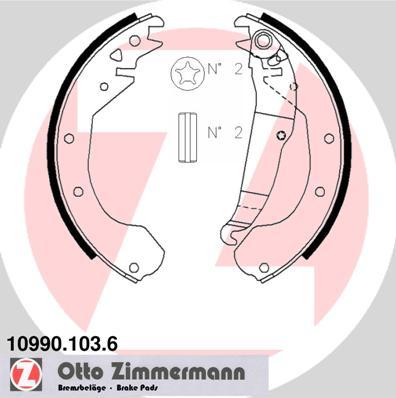 Zimmermann 10990.103.6 - Комплект спирачна челюст vvparts.bg