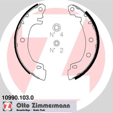 Zimmermann 10990.103.0 - Комплект спирачна челюст vvparts.bg