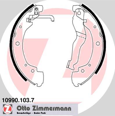 Zimmermann 10990.103.7 - Комплект спирачна челюст vvparts.bg