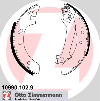 Zimmermann 10990.102.9 - Комплект спирачна челюст vvparts.bg