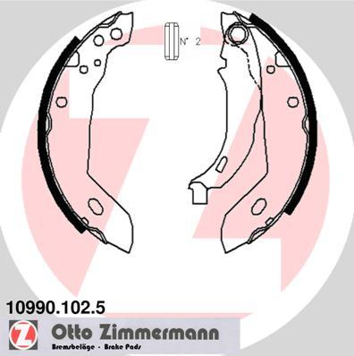 Zimmermann 10990.102.5 - Комплект спирачна челюст vvparts.bg