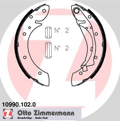 Zimmermann 10990.102.0 - Комплект спирачна челюст vvparts.bg