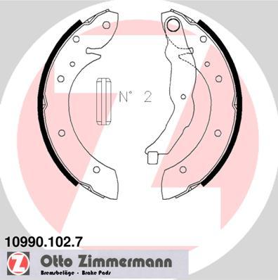 Zimmermann 10990.102.7 - Комплект спирачна челюст vvparts.bg