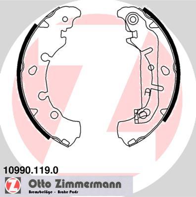 Zimmermann 10990.119.0 - Комплект спирачна челюст vvparts.bg