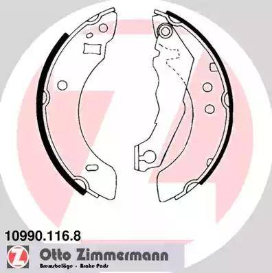 Zimmermann 10990.116.8 - Комплект спирачна челюст vvparts.bg