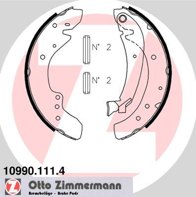 Zimmermann 10990.111.4 - Комплект спирачна челюст vvparts.bg
