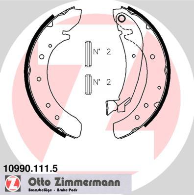 Zimmermann 10990.111.5 - Комплект спирачна челюст vvparts.bg